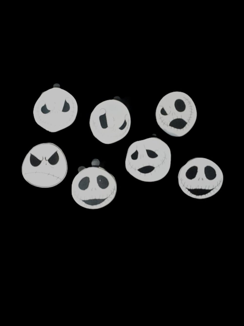 Disney Pin Trading 7 Pin Lot Featuring Jack Skellington Emotional Faces (118)